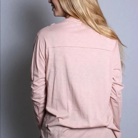 WOMEN'S long sleeve round neck solid top - Picture 3 of 3